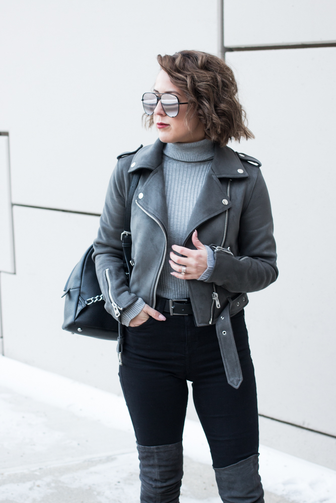 Suede Moto Jacket