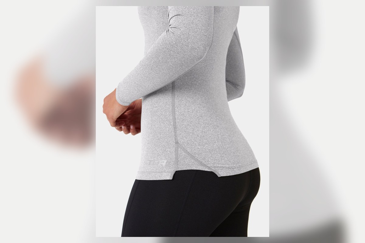 TCA women's SuperThermal base layer back view with simple athletic styling